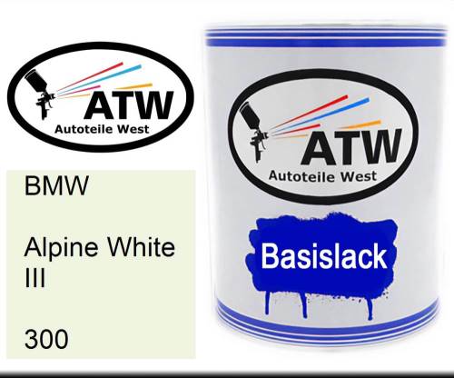 BMW, Alpine White III, 300: 1L Lackdose, von ATW Autoteile West.